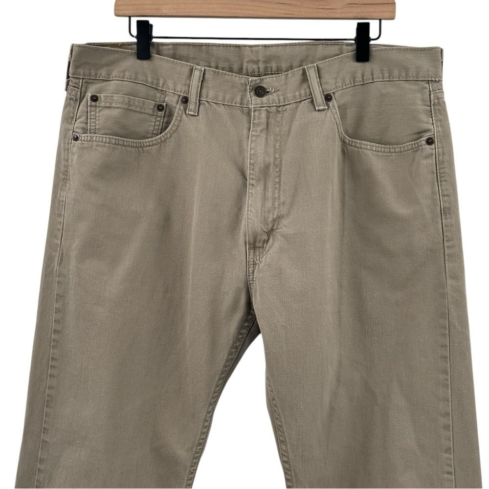 Levi's 505 Jeans Straight Leg 100% Cotton TAN Beige Denim | 38 x 30 36" Waist - Picture 4 of 11